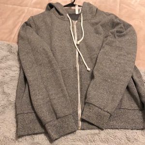 Grey zip up